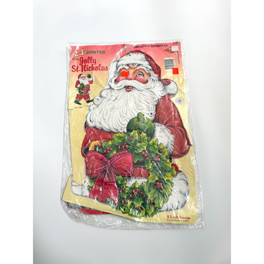 Vintage Beistle Santa Claus Die Cut – 1991 Jointed Christmas Decoration